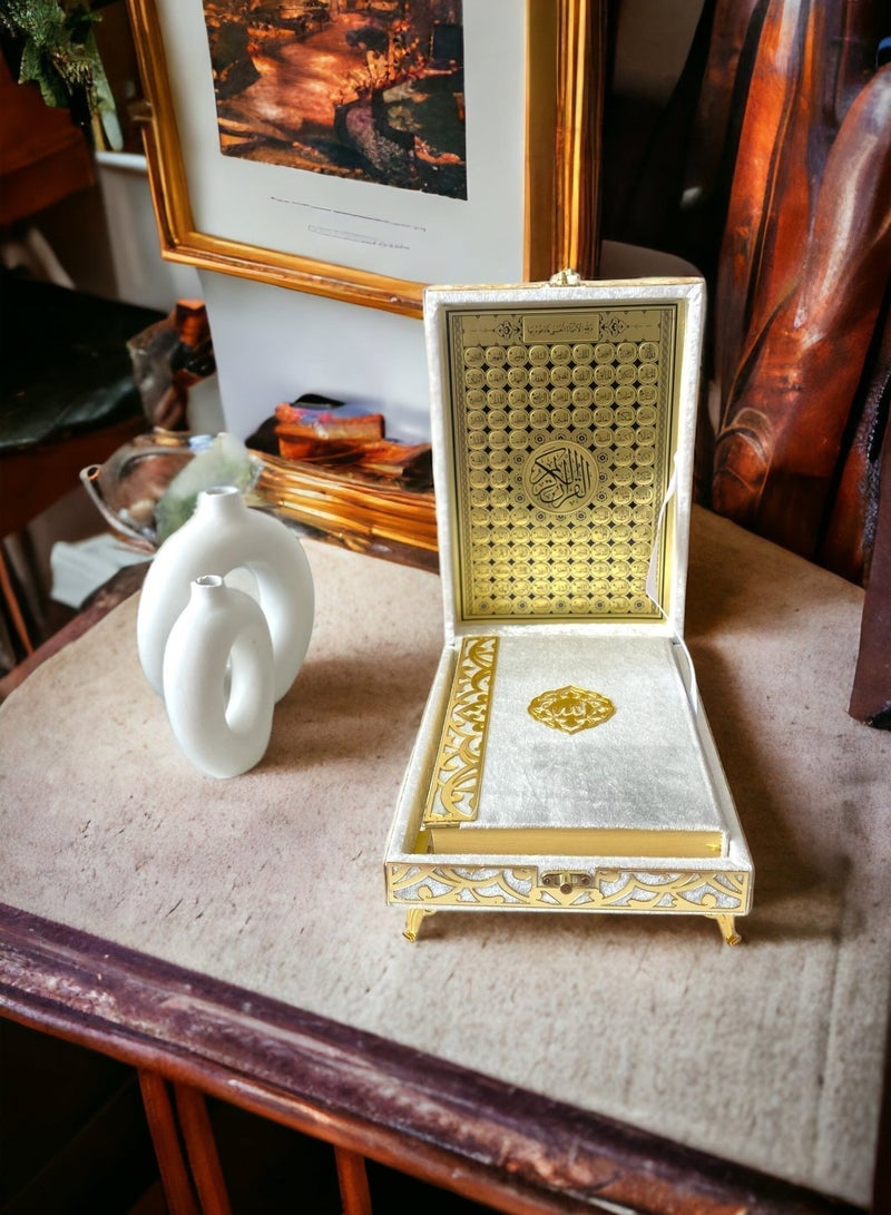 OLUDENIZ Home Gift Set with Velvet Quran and Box of Allah’s Names for Elegant Islamic Decor - Image 4